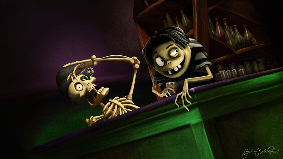 Skeleton, le Ver et Edgar